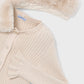 Faux fur collar cardigan