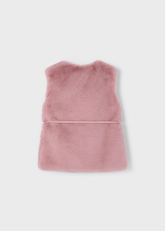 Fur vest with belt