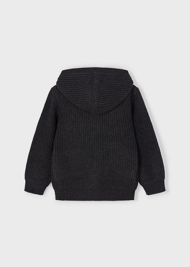 Knitting pullover with hood