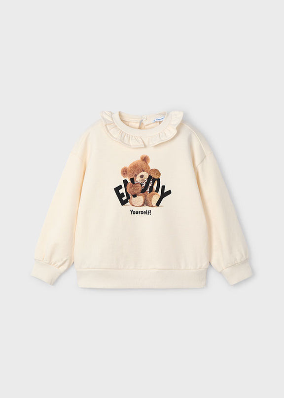 Ruffled collar pullover