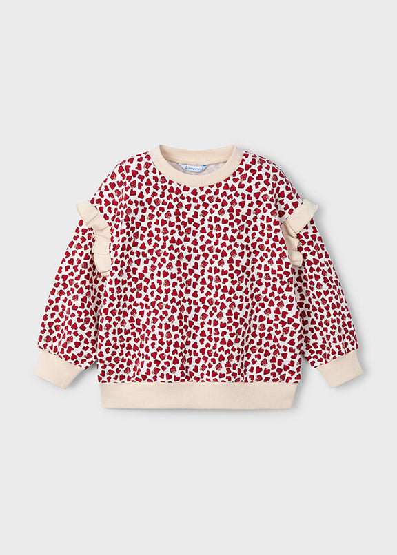 Ruffle sleeve pullover