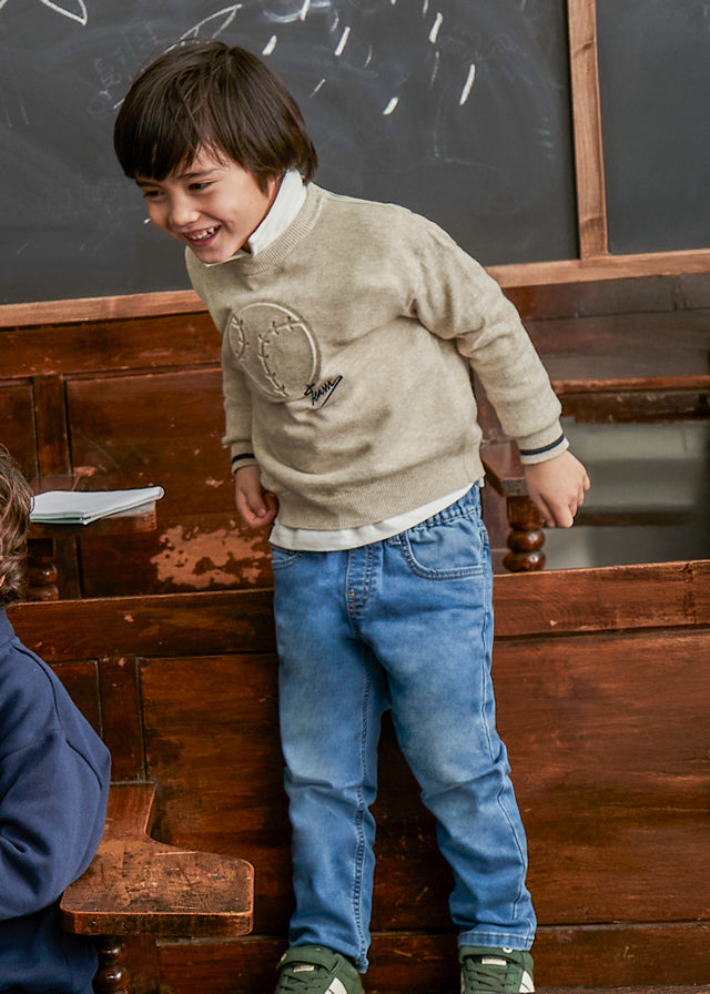 Soft denim jogger pants