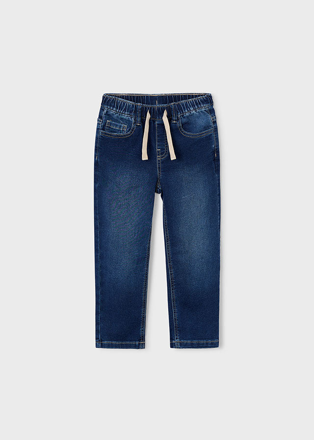 Soft denim jogger pants