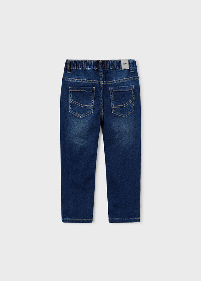 Soft denim jogger pants