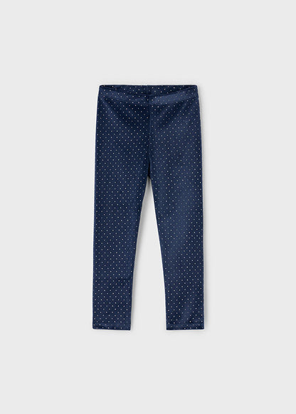 Print velvet leggings