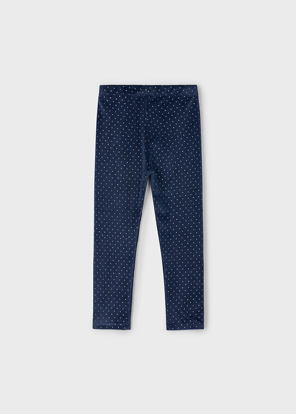 Print velvet leggings