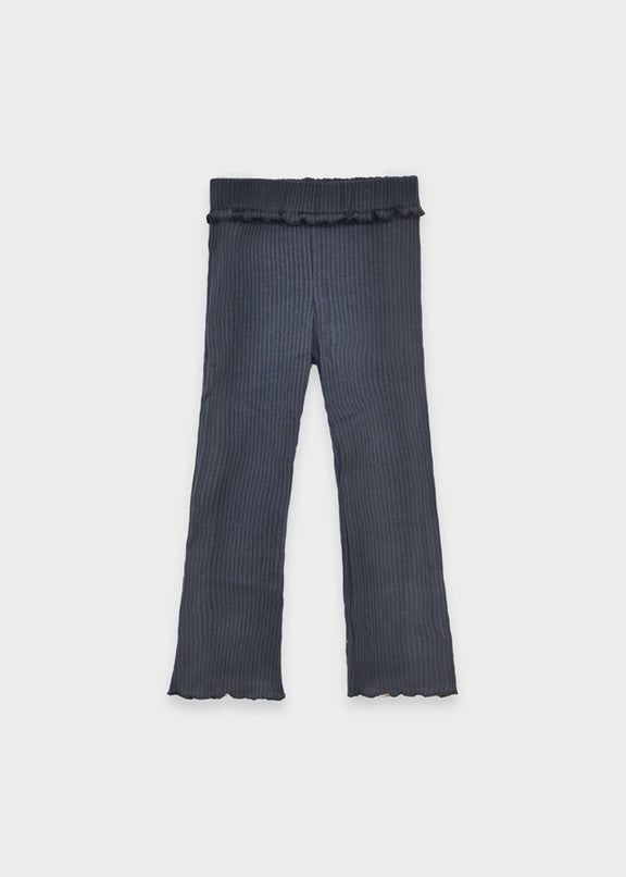 Rib knit flare leggings