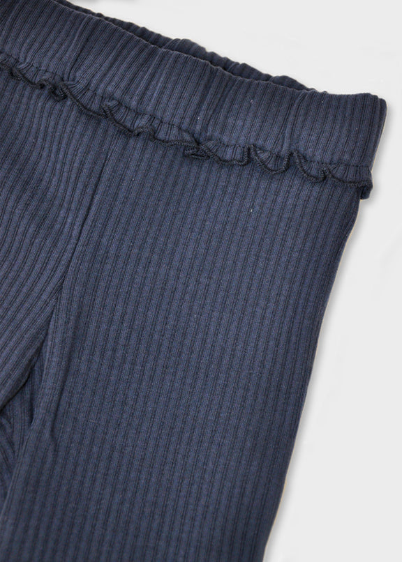 Rib knit flare leggings