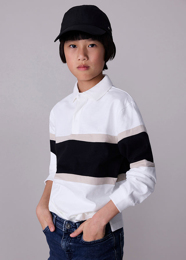 L/s colorblock polo