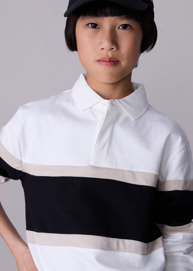 L/s colorblock polo