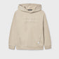 Embossed hooded pullover