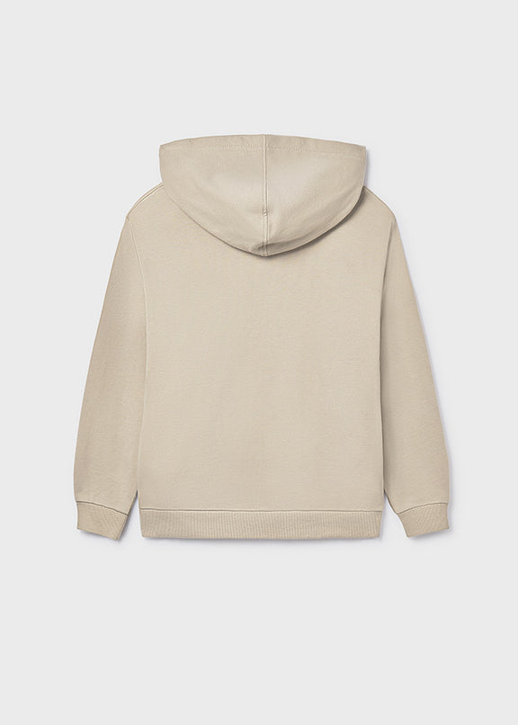 Embossed hooded pullover