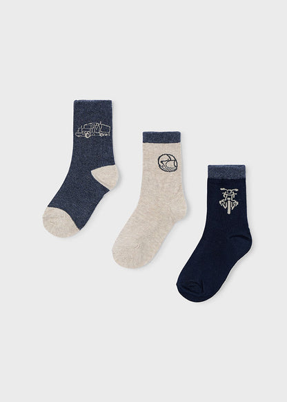 Set of 3 socks "dinos"