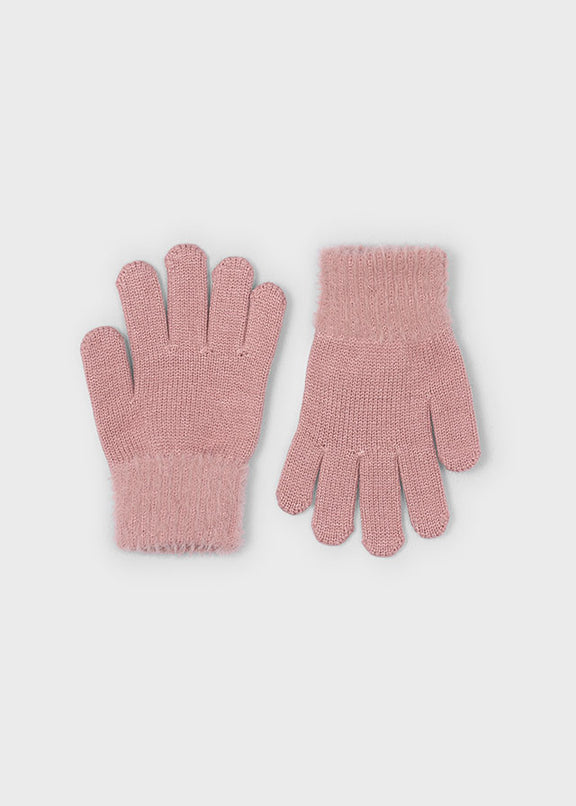 tricot fur gloves