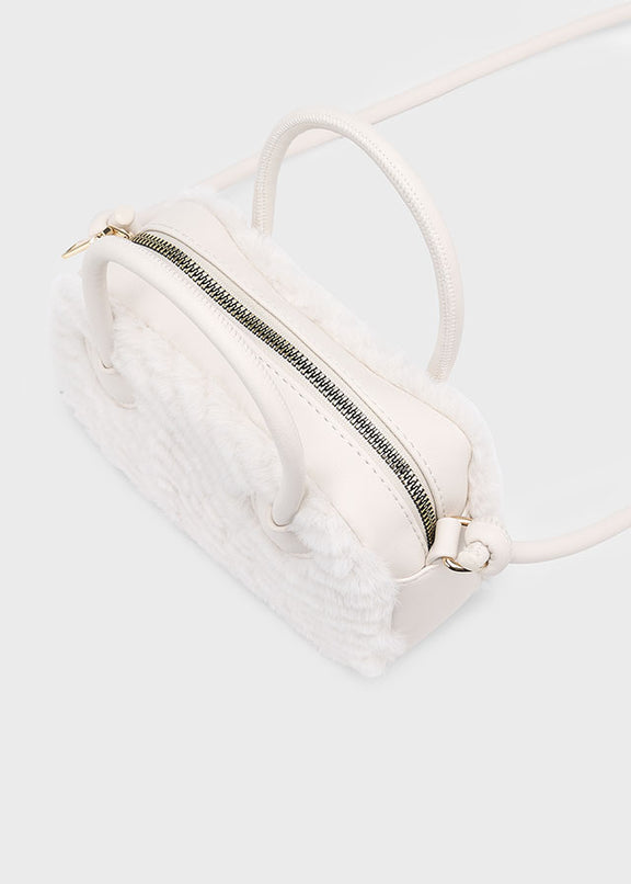 Faux-fur handbag