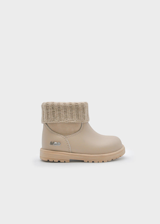 Knit biker boots