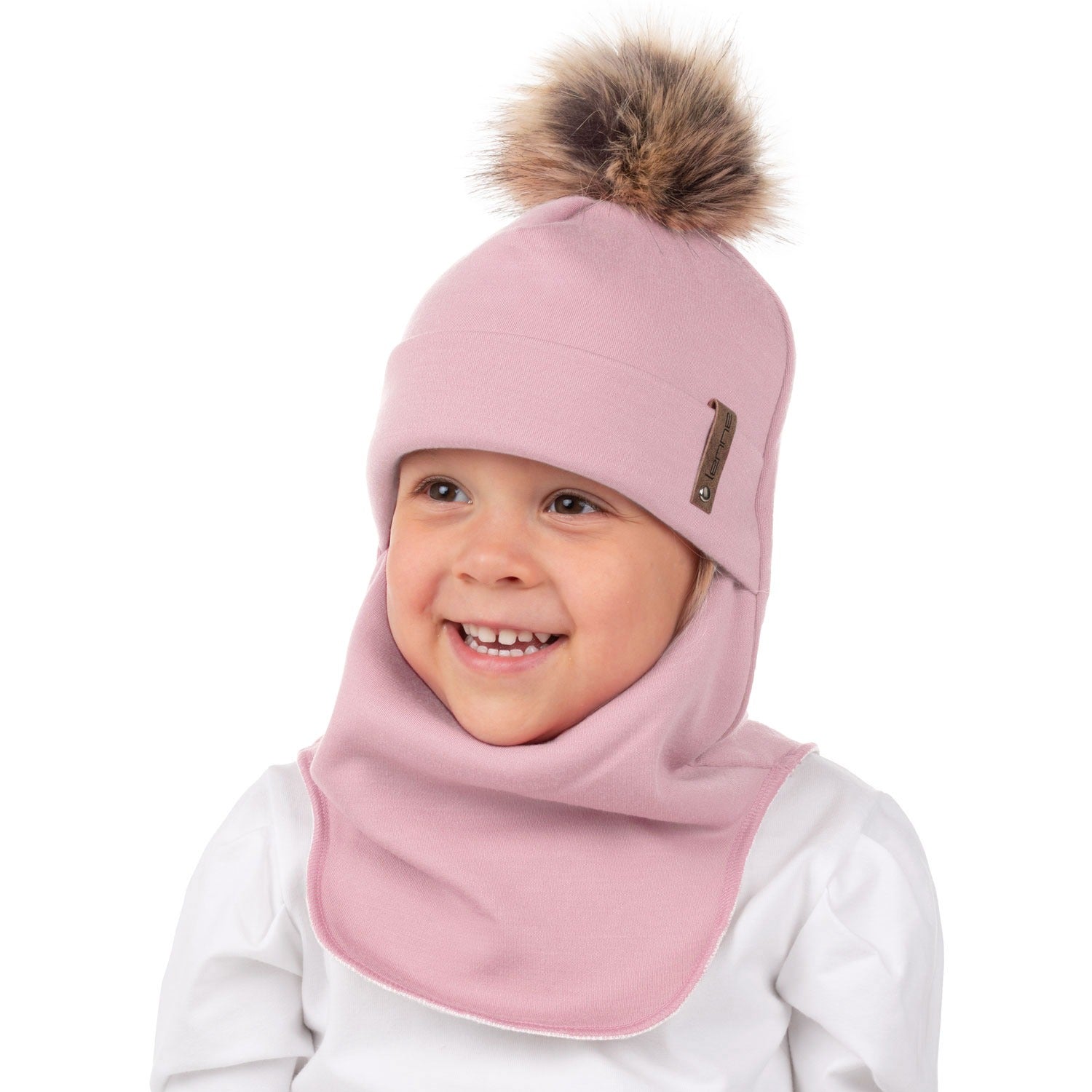 Merino snowhood PINK
