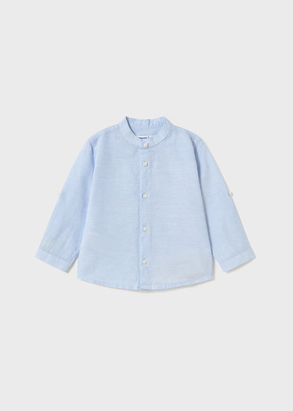 L/s linen mao shirt