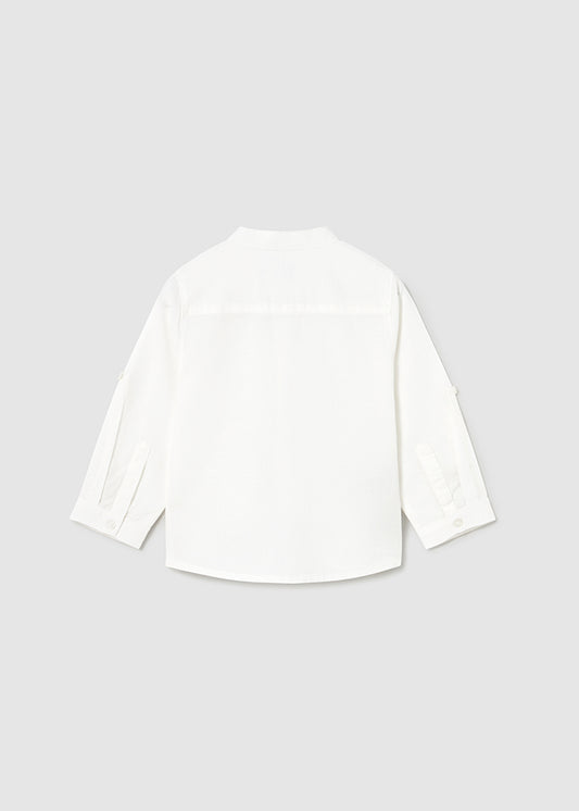 L/s linen mao shirt