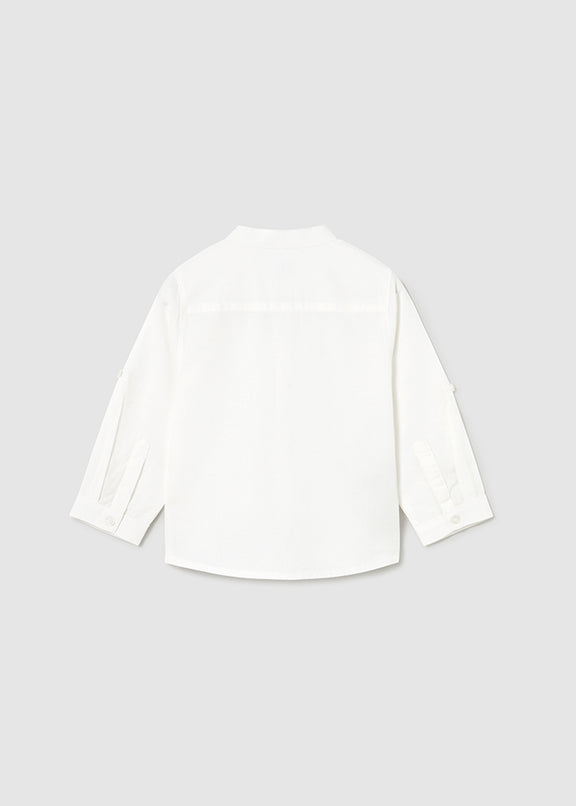 L/s linen mao shirt