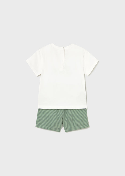 Striped shirt and short set