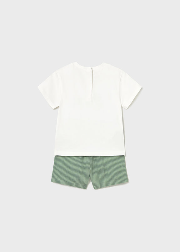Striped shirt and short set