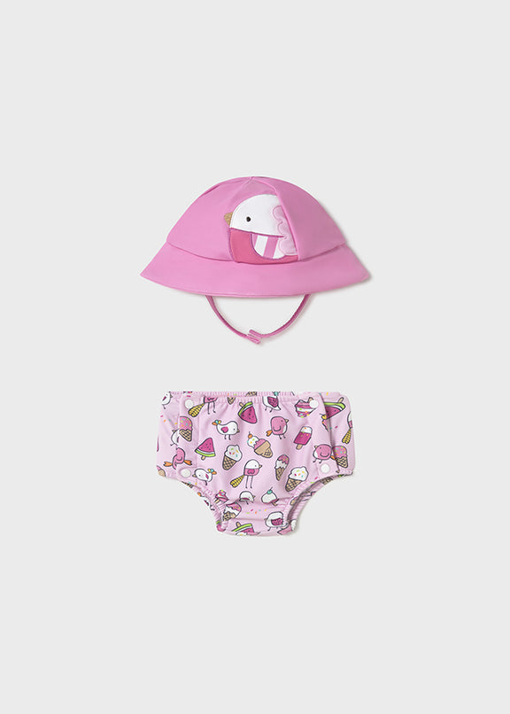 Bathing suit set with hat