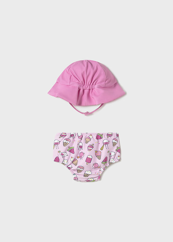 Bathing suit set with hat