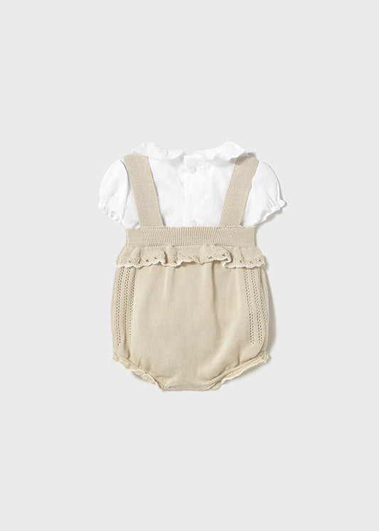 Knit dungarees set