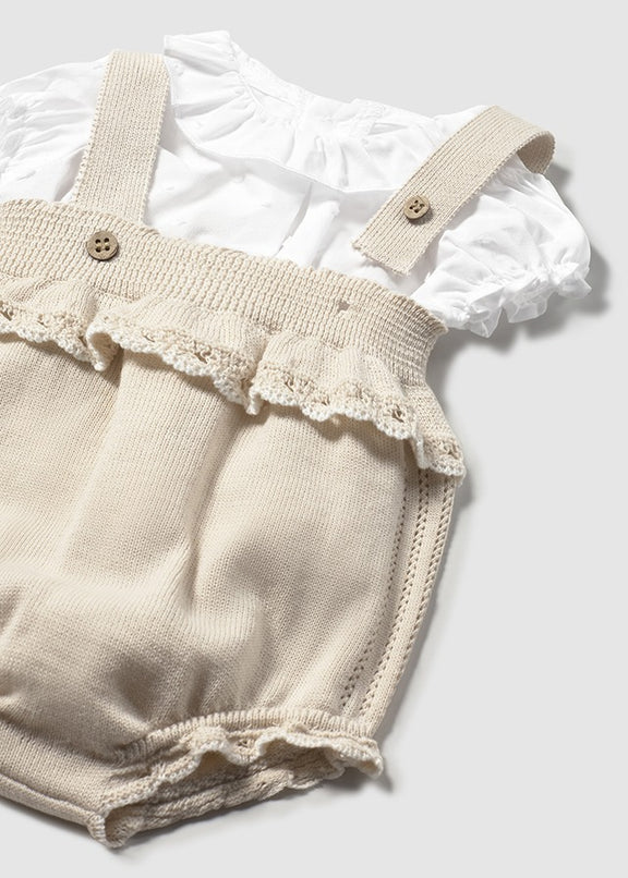 Knit dungarees set