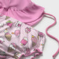 Bathing suit set with hat