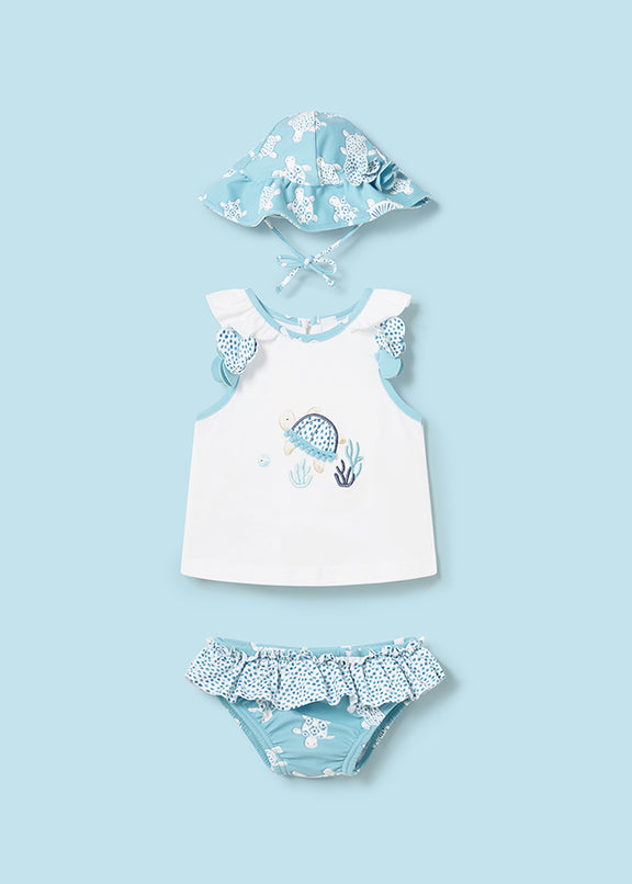 Bathsuit set with hat