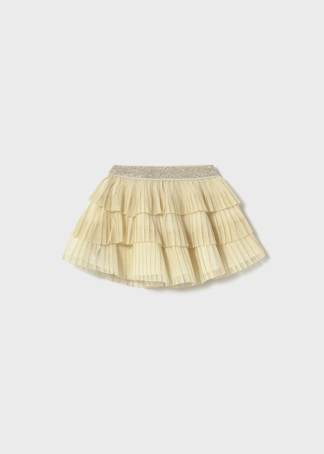 Pleated tulle skirt