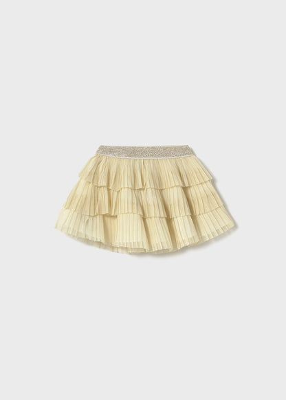 Pleated tulle skirt