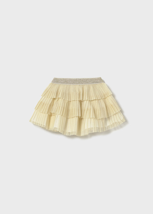 Pleated tulle skirt