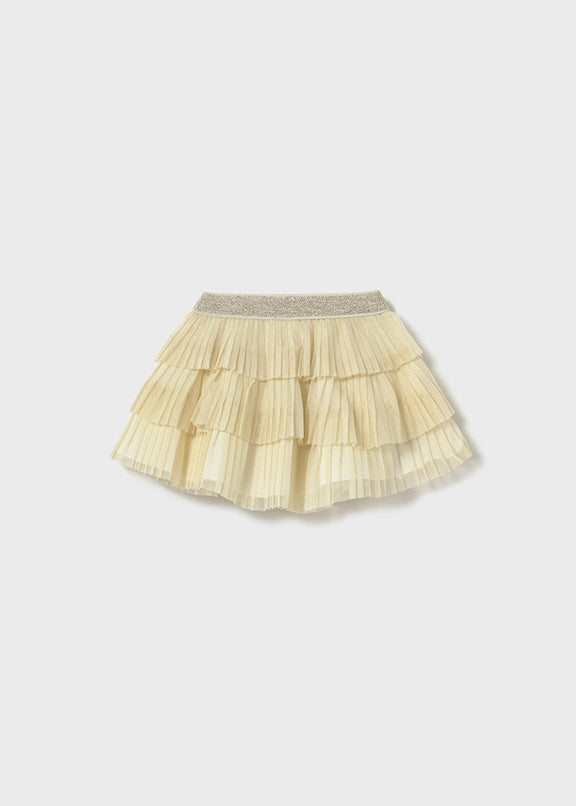 Pleated tulle skirt