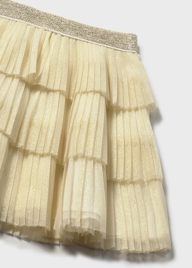 Pleated tulle skirt