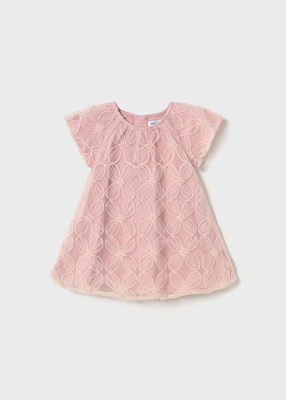 Embroidered tulle dress