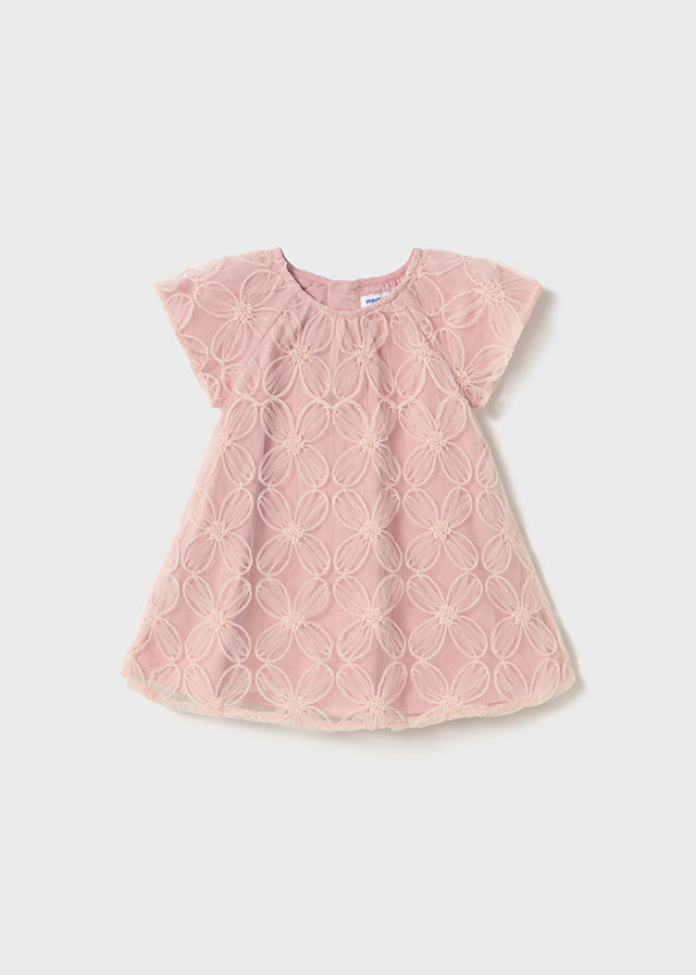 Embroidered tulle dress