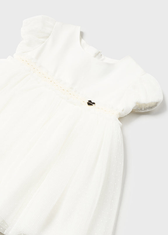 Pleated tulle dress