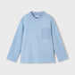 L/s mao-collar polo shirt