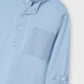 L/s mao-collar polo shirt
