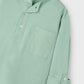 L/s mao-collar polo shirt