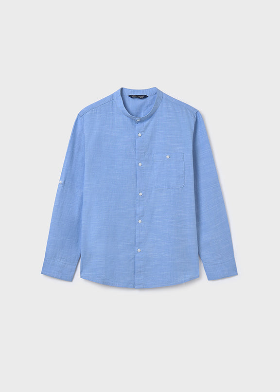 L/s mao collar shirt