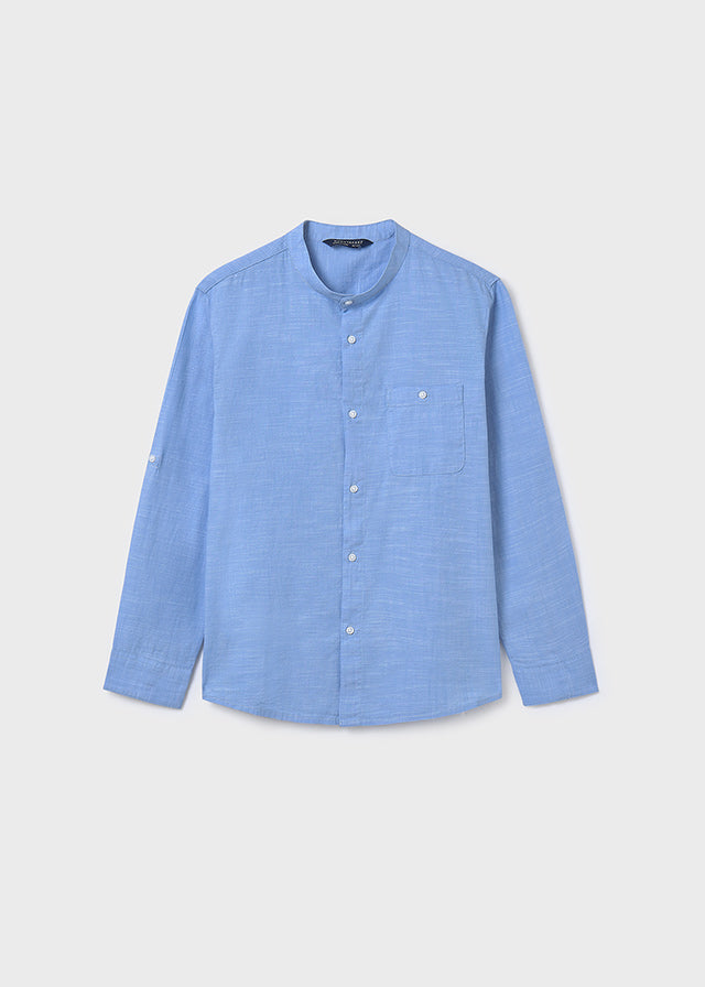 L/s mao collar shirt