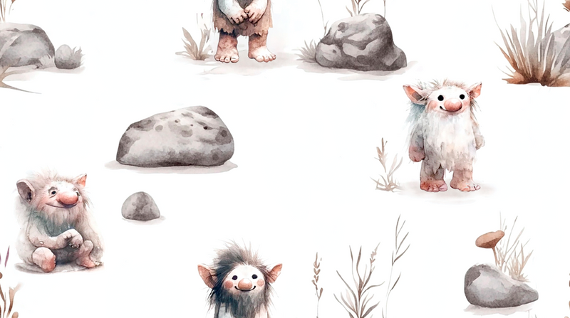 Leggings með trölla mynstri