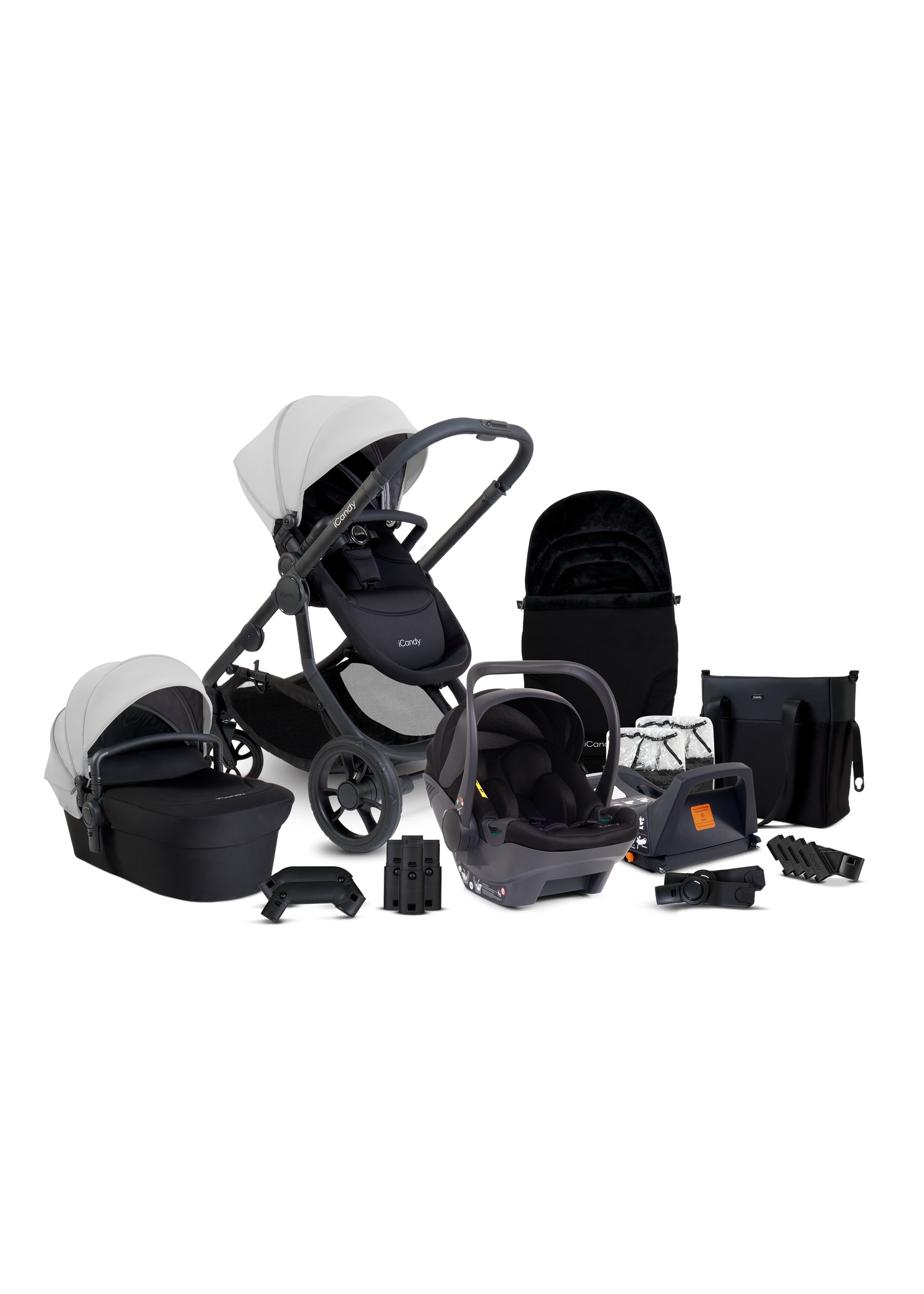 Orange 4 Travel System & Car Seat - Glacier | iCandy – Emil og Lína