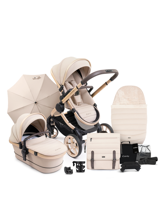 Peach 7 Biscotti Pushchair and Carrycot - Bundle