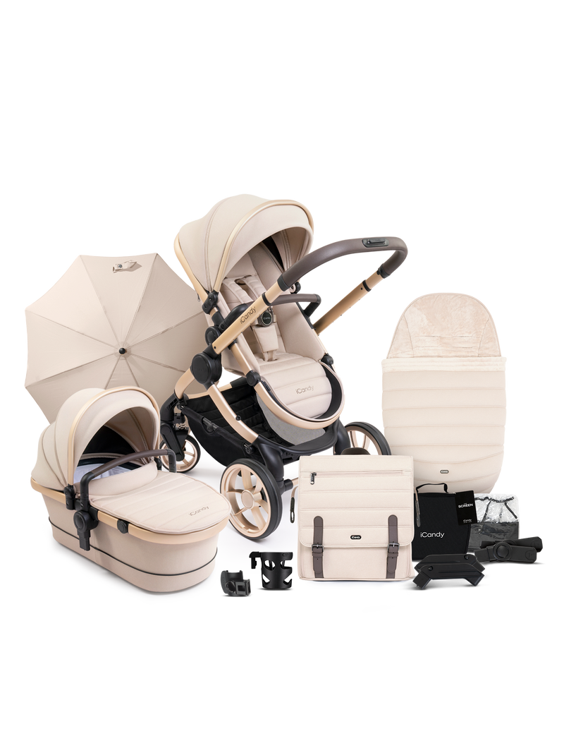 Peach 7 Biscotti Pushchair and Carrycot - Bundle