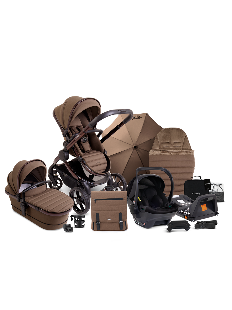 Peach 7 Coco Pushchair and Carrycot - Car Seat Bundle